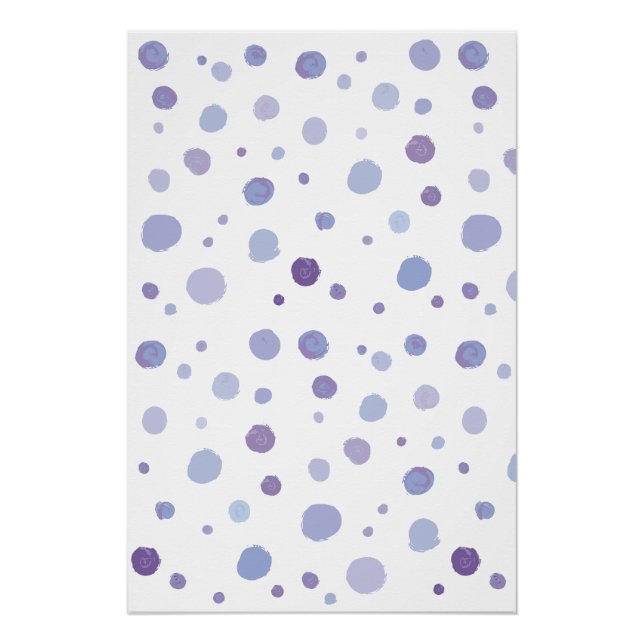 Póster bolinhas pintadas à mão (Frente)