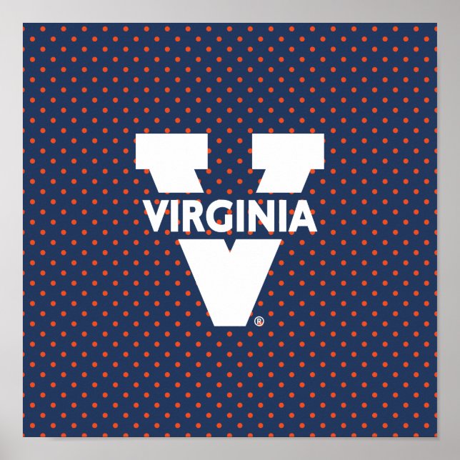 Poster Bolinhas Virginia Cavaliers (Frente)