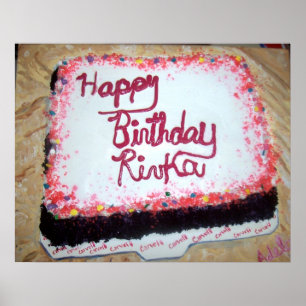 Póster "Bolo de Aniversário"