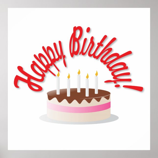 Póster Bolo de aniversário (Frente)