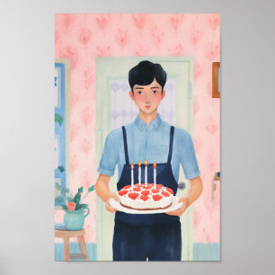 Poster Bolo de aniversário