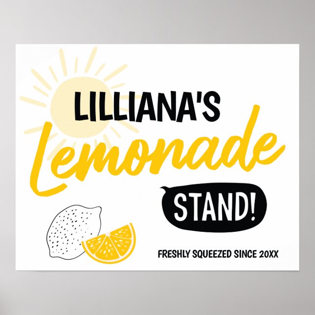 Poster Bolo de Aniversário da Barraquinha de Limonada Ens (Frente)