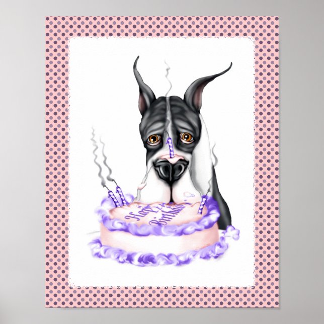 Póster Bolo de aniversário de Dane Mantle (Frente)
