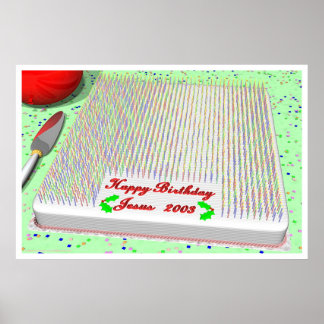 Póster Bolo de aniversário de Jesus