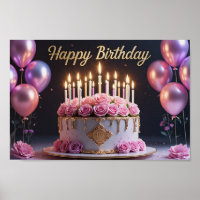 Bolo de aniversário luxuoso e elegante extravagant
