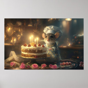Poster Bolo de Aniversário por Fabuloso Criador de Ratos