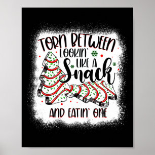 Poster Bolo de Árvore de Natal Rasgado entre Olhar como u