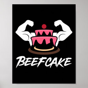 Poster Bolo de Beefcake Malhação Músculo Bolo Peso Bacalh