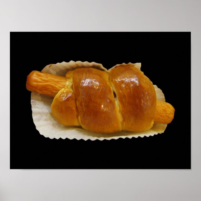 Póster Bolo de Cachorro Quente... Comida do deserto asiát (Frente)