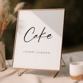 Poster Bolo de Casamento de Script Moderno