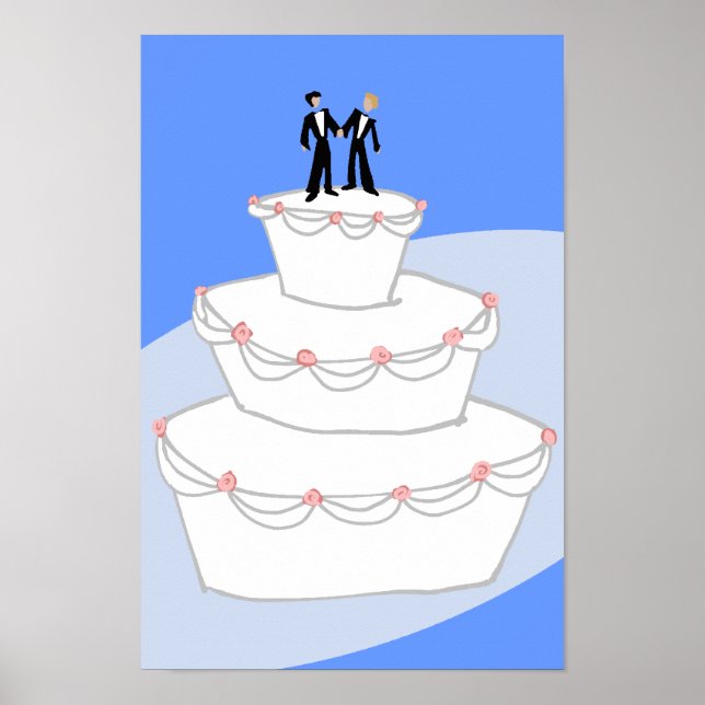 Poster Bolo de Casamento Dois Alvos (Frente)