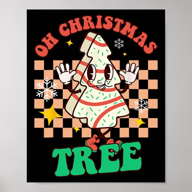 Poster Bolo de Natal Groovy Oh Christmas Tree Debbie Beck (Frente)