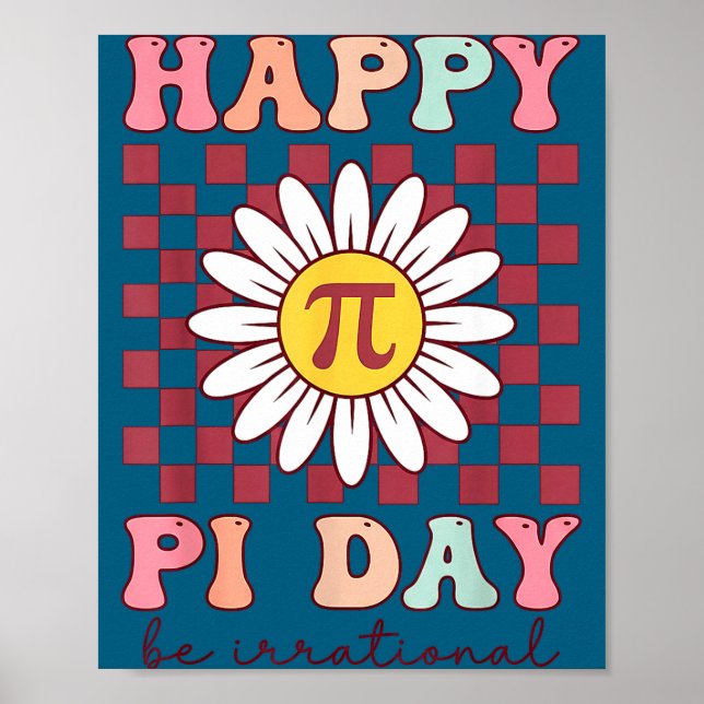 Poster Bolo Irracional do Dia do Pi Feliz e Fofo (Frente)