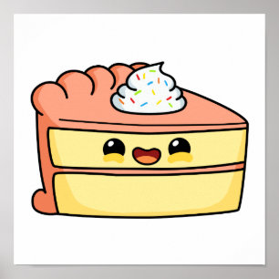 Poster Bolo Kawaii Cute