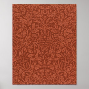 Poster Bolotas e design de carvalho de William Morris