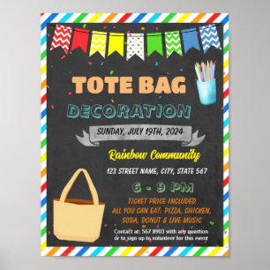 Poster Bolsa de competição de decoração para a escola mod
