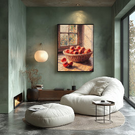 Poster Bolsa de Maçãs Pointilística por Janela Sunliada