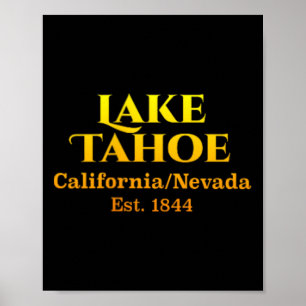Poster Bolsa Peito Design Lake Tahoe Logo Deer 2-lados