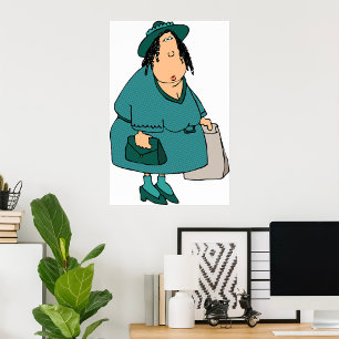 Poster Bolsas de Carregando para mulheres