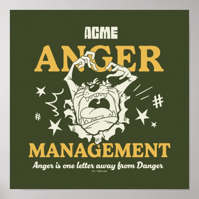 Poster BOLSAS DE CARRO™ |TAZ™ ACME Anger Management (Frente)