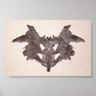 Póster Bolsas de Tinta de Teste de Rorschach Placa 1