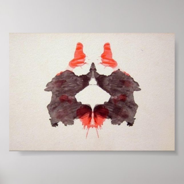 Poster Bolsas de Tinta de Teste de Rorschach Placa 2 (Frente)