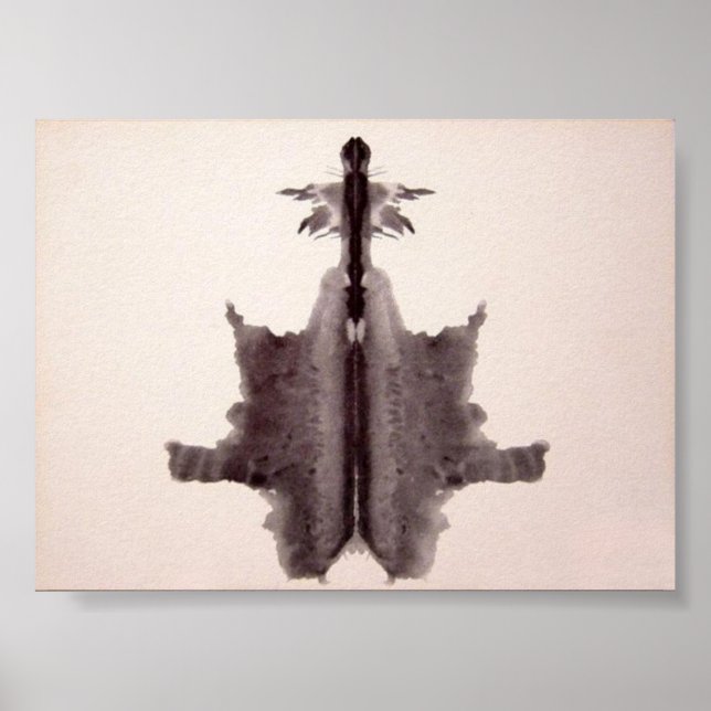 Póster Bolsas de Tinta de Teste de Rorschach Placa 6 (Frente)