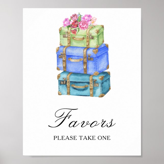 Poster Bolsas de viagem lembrancinhas chá de noiva  (Frente)