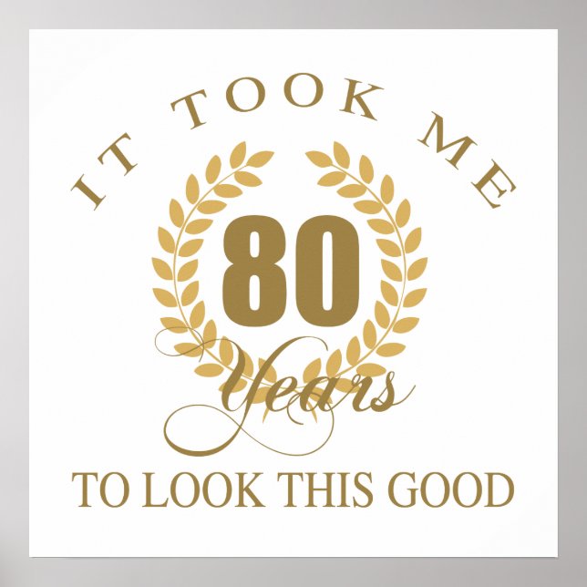 Poster Bom 80 de Aniversário (Frente)