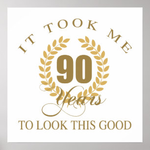 Poster Bom 90 de Aniversário