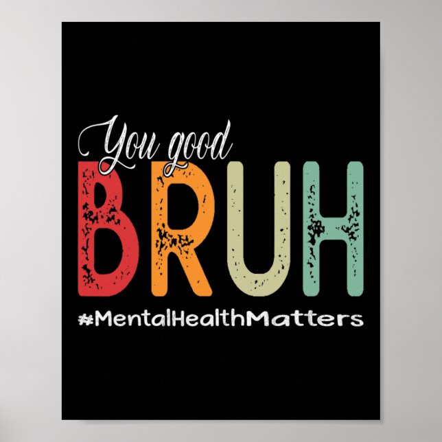 Poster Bom Conselheiro de Saúde Mental Bruh Terapista (Frente)