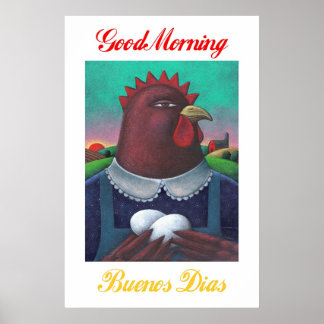 Póster Bom dia/Buenos Dias
