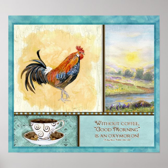 Póster Bom Dia, Café, Audrey Jeanne Roberts (Frente)