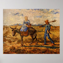 Poster Bom dia, Casal camponês de Vincent van Gogh