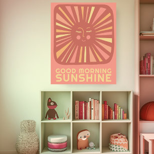 Poster Bom dia Sunshine, Enfermeiro Sol Cute, Sala de Beb