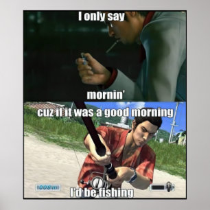 Poster Bom dia Yakuza Meme