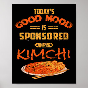 Poster Bom Humor Patrocinado Por Kimchi Engraçado Comida 