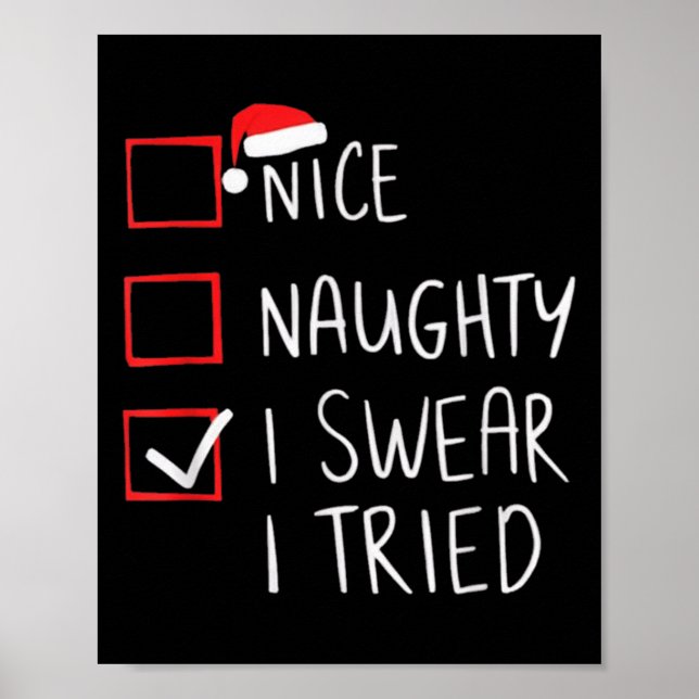 Poster Bom Malvado Juro Que Tentei Natal Papai Noel (Frente)