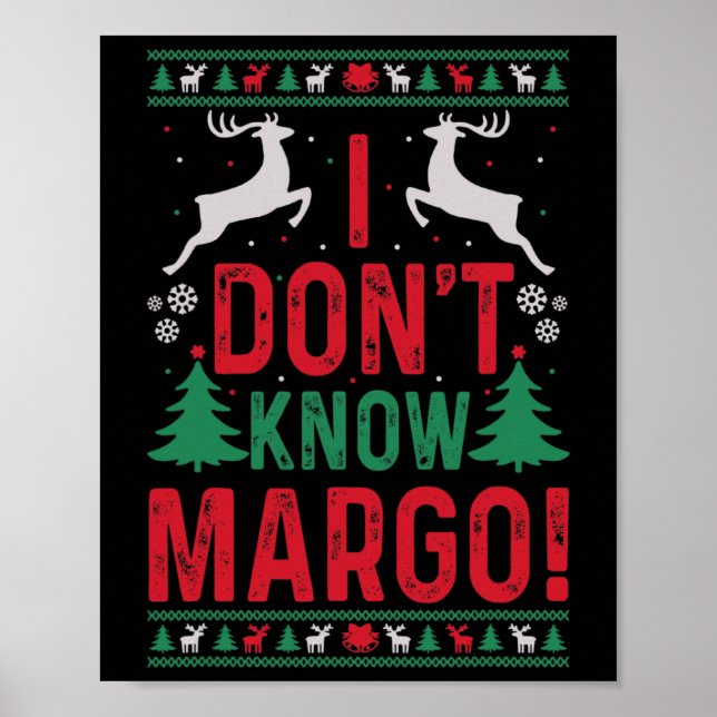 Poster Bom Natal Não conheço Margo (Frente)