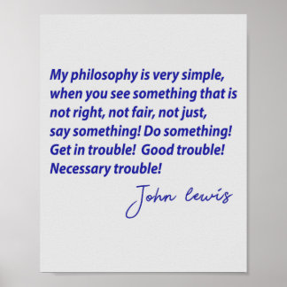 Poster Bom Problema, John Lewis cita