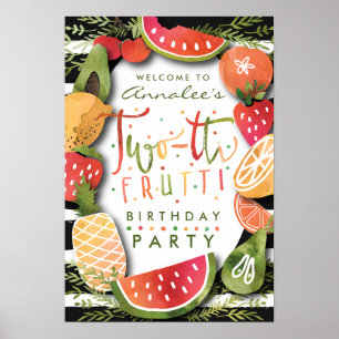Poster BOM SINAL   Festa de aniversário de duas frutas