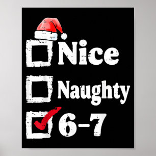 Poster Bom Travesso 6 7 Meme 67 Natal Seis Sete Xmas