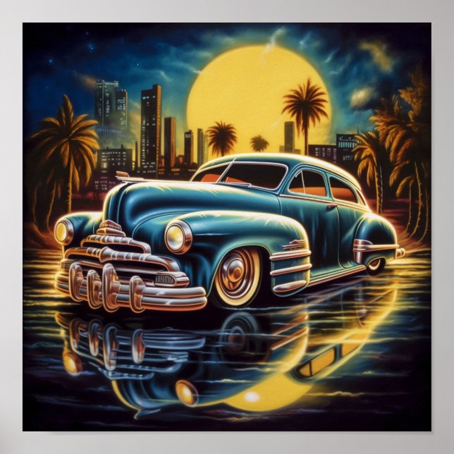 Poster Bomba Chevrolet Fleetline Lowrider Chevy, 1947 (Frente)
