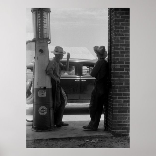 Póster Bomba de gás visível e carro 1940 (Frente)