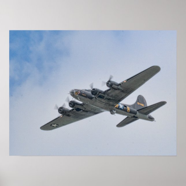 Poster Bombardeiro B-17 da Segunda Guerra Mundial (Frente)