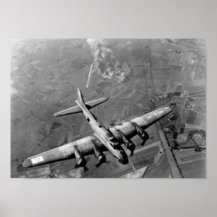 Poster Bombardeiro B-17 sobre a Alemanha - WW2 - 1943