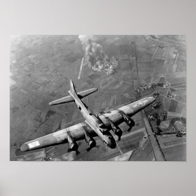 Poster Bombardeiro B-17 sobre a Alemanha - WW2 - 1943 (Frente)
