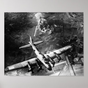 Poster Bombardeiro B-17 sobre Alemanha - 1943