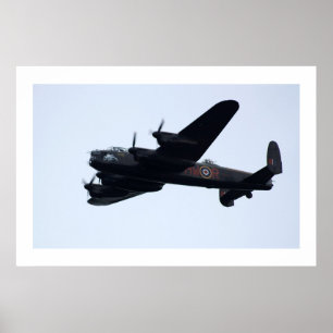 Póster Bombardeiro de Lancaster em vôo.