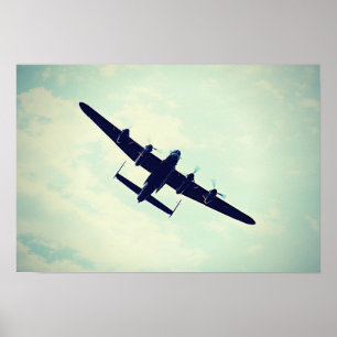 Póster Bombardeiro de Lancaster no vôo